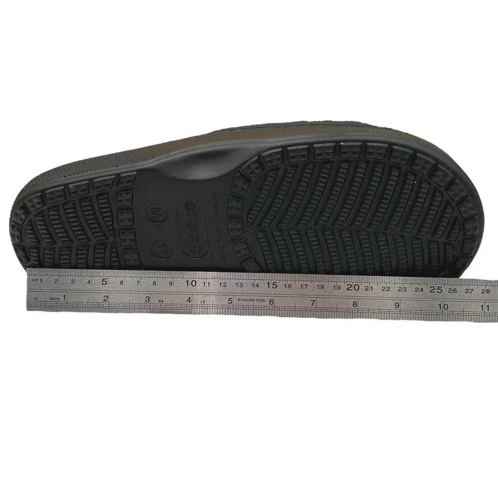 Crocs Baya II Mens Slide‎ Sandals Size 11 Black Lightweight Water Friendly